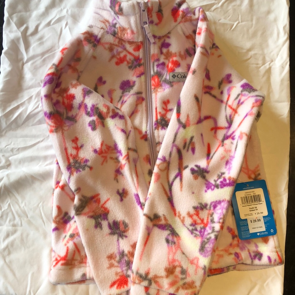 NWT, Columbia fleece, youth xs